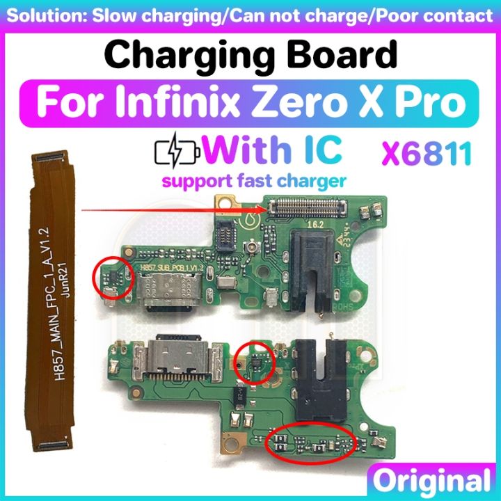 USB Charging charger port board for infinix zero x pro X6811 Mainboard