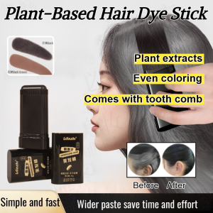 Plant-Based Hair Dye Stick Water-Proof Sweat-Proof Covering White Hair One-Time Hair Dye Artifact Long Lasting And No-Damage To Hair Hair Treatment