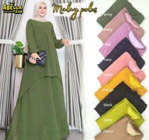 Gamis Ceruty Babydoll//Gamis Malaysia Polos//Gamis Malaysia kekinian//Gamis Malaysia Terbaru 2024