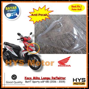 HYS Kaca Reflektor BeAT Fi Sporty eSP K81 (2016 2017 2018 2019) Starter Halus - Mika Lampu Depan ANTI PECAH