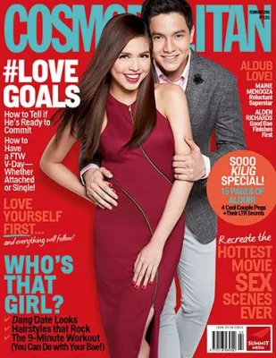 Cosmopolitan Magazine February 2016 ALDUB Alden Richards and Maine Mendoza