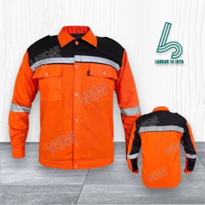 Kemeja Safety Wearpack Safety Kombinasi / Katelpak Atasan Safety / Kemeja Safety / Seragam Proyek Wearpack Kerja Lengan Panjang K3