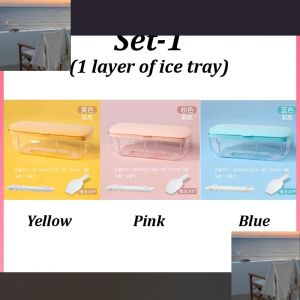 Lazy Silicone Ice Maker/Ice Cube Mold /Ice Storage Box with Lid/Ice Mold Box