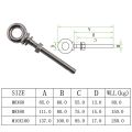 316 Stainless Steel HX Long Shoulder Lifting Eye Bolt With Nut M6 M8 M10 For Wire Rope Lifting. 