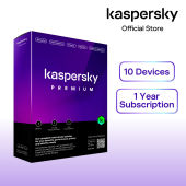 Kaspersky Premium | 10 Devices | 1 Years | Anti-Phishing and Firewall | Unlimited VPN | Password Manager | Parental Controls | 24/7 Support | PC/Mac/Mobile | Online Code
