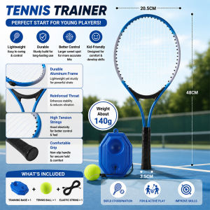 JF Beginner Outdoor Single Tennis Trainer Elastic Rope Ball Tennis Racket Set Kid/Adult Tennis Racket