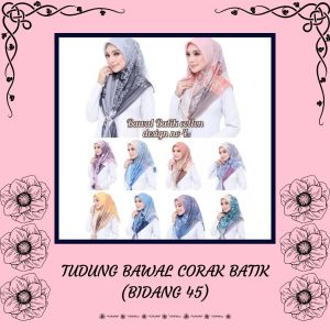 Tudung Bawal Corak Batik (Bidang 45)