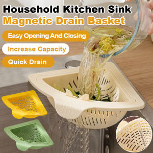Household Kitchen Sink Drain Basket No Drill Strong Quick Draining Storage Drainage Basket Large Capacity Space Saving