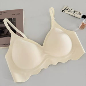 Hi.sweetie 🎀 [Ready Stock] Wavy Jelly Support Seamless Bra 1.5cm Fixed Cup Comfy Wireless Bra果冻胶无钢圈无痕内衣