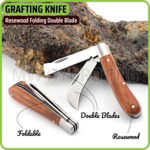 Pisau Lipat Okulasi Cangkok Tanaman Folding Grafting Knife Rosewood