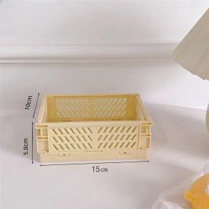 กล่องใส่ของแบบพับได้ กล่องเก็บของ สีพาสเทล small size 15x10cm