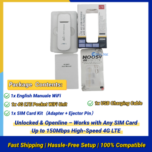 MF800 4G LTE Pocket WiFi – Openline Mobile Hotspot Router | 150Mbps | All SIM | w/ SIM Adapter & Pin