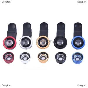 [COD] Donglon 3In1เลนส์โทรศัพท์กล้องทั่วไปสำหรับสมาร์ทโฟนเลนส์ฟิชอายมุมกว้างและชุดกล้องมาโครแบบคลิปสำหรับโทรศัพท์มือถือทั่วไป