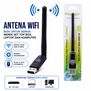 Wireless Adapter Receiver Antena Wifi PC Laptop Set Top Box USB Wifi Dongle 7601 bisa cod