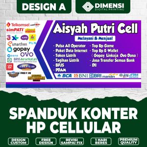 Spanduk konter hp / banner konter hp / banner spanduk hp cellular / banner custom termurah