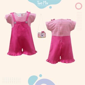 Two Mix Jumpsuit Anak Perempuan Fashion - Baju Anak Perempuan usia 1-8 tahun 4183