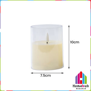 HB LED Electronic Candle Glass Cup Candles for Wedding Party Christmas