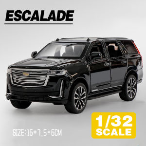 LEO 1:32 Cadillac Escalade SUV Diecast Alloy Car Model Gift for Boys Children Kids Toy Off-road Vehicle Sound and Light Metal Cars Toys