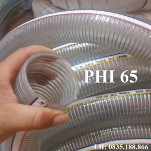 BÁN LẺ: Ống nhựa mềm lõi thép đường kính trong PHI 65 mm dày 3mm Ống hút bùn hút nước ống dẫn Xăng Dầu Hoá chất làm ống hút cho máy bơm độ bền cao áp lưc lớn