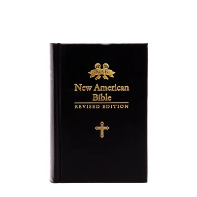Bible House New American Bible Revised Edition Hardbound SMALL Size Black Catholic Silver/Gold Stamp