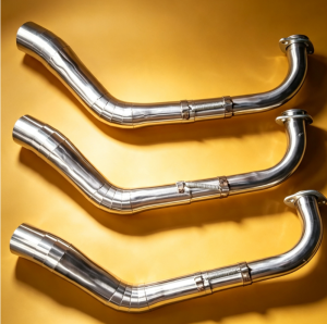 Yamaha Nmax v1 stainless elbow on Akrapovic Hexa tip with silencer
