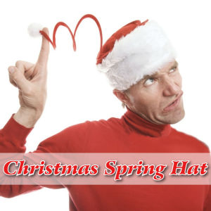 Funny Santa hat novel spiral spring Christmas hat adult and childrens Christmas party cosplay prop decoration