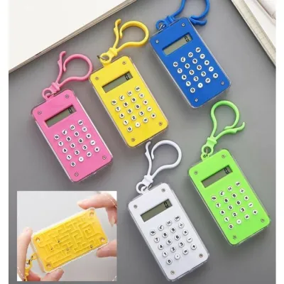 Gantungan Kunci Kalkulator Calculator Mini Slim Mainan Maze Keychain