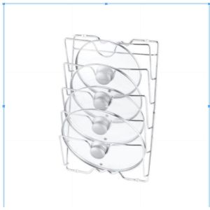 【COD】Wall Mounted Hanging Lid Holder Space Aluminum Pan Pot Cover Storage Rack Shelf Multifunctional