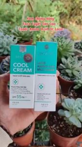 Combo Kem Chống Nắng Face Tuyết Sữa Gạo 50g và Toner Amino Acid Dịu Nhẹ Dr Lacir 100ml