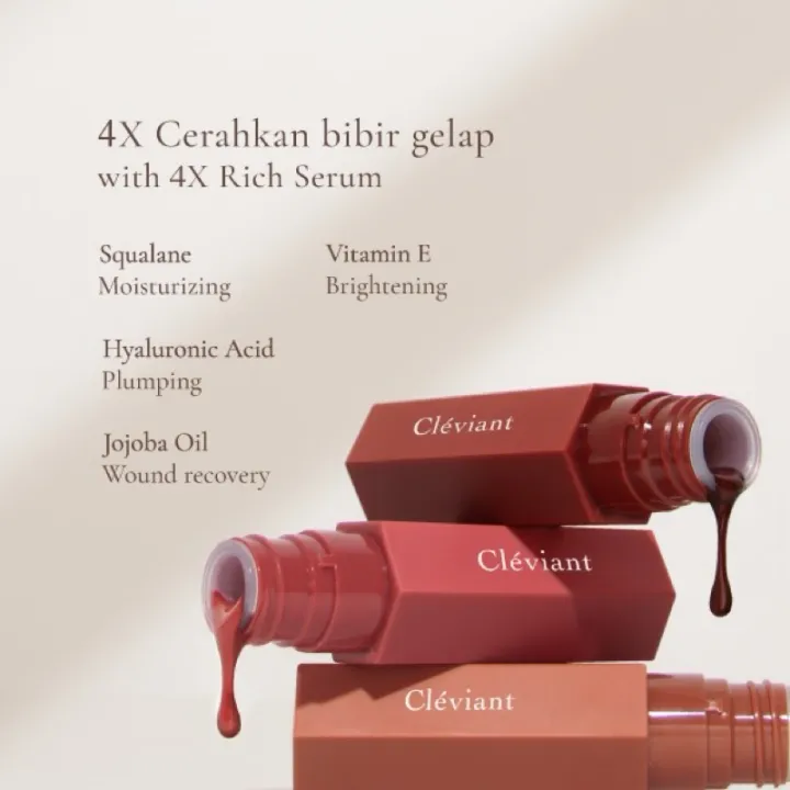 CL%C3%89VIANT%20-%20Hydrating%20Serum%20Tint%204.5ml%20Stain%2018%20Jam%20Moist%20Lip%20Serum%20Velvet%20Liptint%20Lipstain%20Cleviant%20-%20Image%202