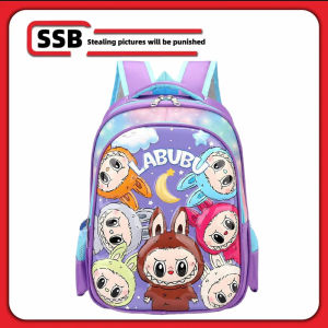 3D Labubu Korean version 14 inch large capacity student backpack backpack school bag