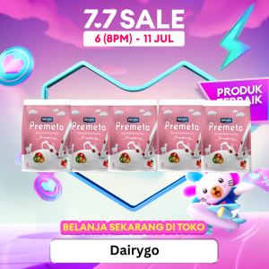 Susu Kambing Etawa Bubuk 1kg Untuk Tumbuh Kembang Anak - Rasa Strawberry - DairyGo Gold - Paket 5x