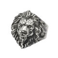 Sinboia Domineering Lion Head Silver Ring For Men. 