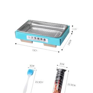 Eco Friendly Disposable BBQ PIT 30pcs Charcoal Free Brush for outdoor grilling non-smoky small charcoal grill tool