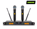 SHURE UR24D  เทรนด์ใหม่ ไมโครโฟนลอยไมโครโฟนคู่ไมโครโฟนไร้สายรับระยะทางไกล   ป้องกันการหอน, ตัวข้าวสาลีโลหะกระบะที่ดี. 