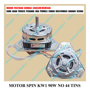 SPIN/DINAMO PENGERING MESIN CUCI LILITAN TEMBAGA/MOTOR SPIN KW1 90W NO 44 TINS