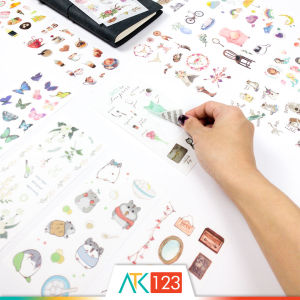 Stiker Estetik Karakter Kartun Lucu / Cartoon / Doodle / Nature / Culture / Lifestyle / Fancy / Aesthetic / Esthetic / Vintage Bujo / Journal / Scrapbook Stickers STKREM