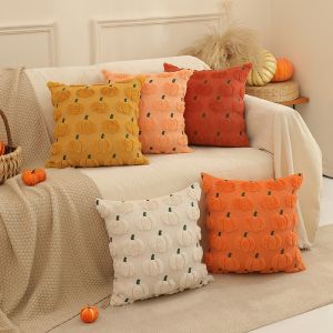Cushion Cover Detail Cushion Fall Velvet Fabric Cute Backrest Halloween Adults