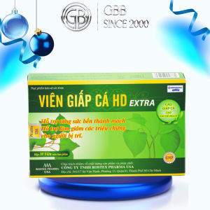 VIÊN GIẤP CÁ HD EXTRA hỗ trợ giảm trĩ táo bón - Hộp 30 viên