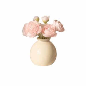 SKJK Elegant Artificial Rose Home Decor Ceramic Vase  Ornaments Cream Nordic Style Sweet Faker Flower Flower Arrangements