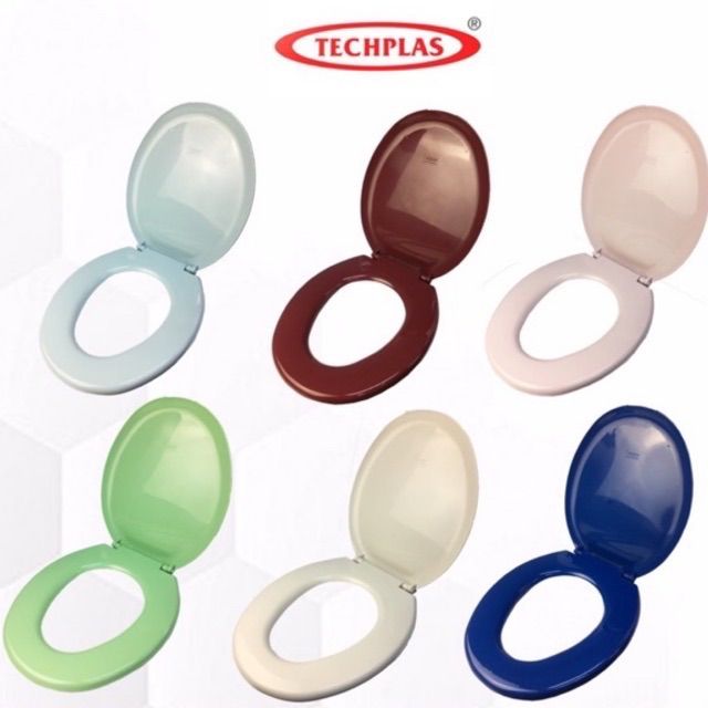 [100% ORIGINAL] TECHPLAS LIGHT DUTY TOILET SEAT COVER (WHITE) MADE IN ...