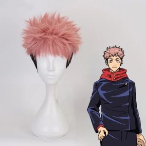 Anime Jujutsu Kaisen Itadori Yuji Cosplay Costume Full Set wig Top Pants School Uniform Halloween Cosplay Costumes