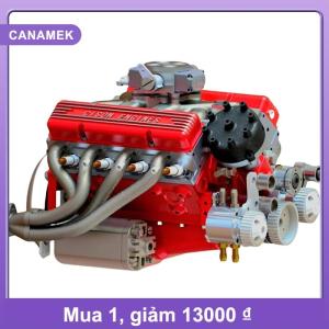 【CANAMEK】 Bộ động cơ Binray Cison V8 động cơ block nhỏ chạy xăng bộ mô hình tự lắp ráp bộ động cơ Cison mini hoạt động được mà bạn có thể tự lắp.