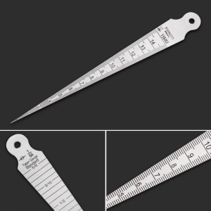 Portable Taper Gage High Precision Stainless Steel Wedge Feeler Hole Taper Gauge Ruler Measuring Tool Multipurpose Tool