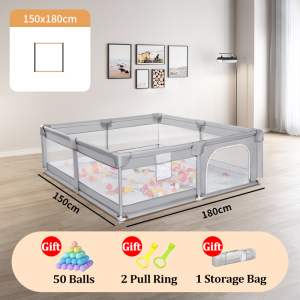IMUTO Playpen For Baby big Baby Play pen With Stainless Steel Frame With Protector Indoor Play Fence