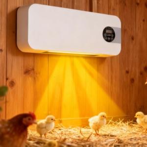 Winter chicken Coops heater Duals-mode wall-mounted chicken Coops heater with timer and remote control heats up quickly suitable for various rooms.
