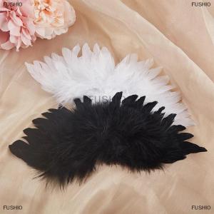 [COD] FUSHI0 White Black Crafts Children Mini Feather Angel Wings Pet Props Doll Decoration Party Birthday Gift Easter Valentines Day