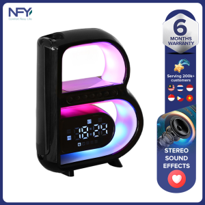 Private model explosive large B Bluetooth speaker wireless charging with clock sound system colorful atmosphere light heavy subwoofer