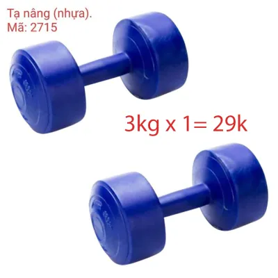 TẠ TAY 3 KG TẠ NHỰA TẬP GYM 3 KG ( 1 CỤC / 3 KG )