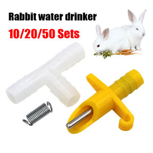 10/20/50 Sets Rabbit Water Drinker Set Automatic Nipple Water Feeder for rabbit Rodents